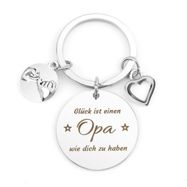 Nsetriu Father's Day Gifts for Grandpa Keyring Grandpa Gift Best Grandpa Gifts Birthday Gift Grandpa Birthday Gifts, Glück Ist Einen Opa wie Dich zu haben.