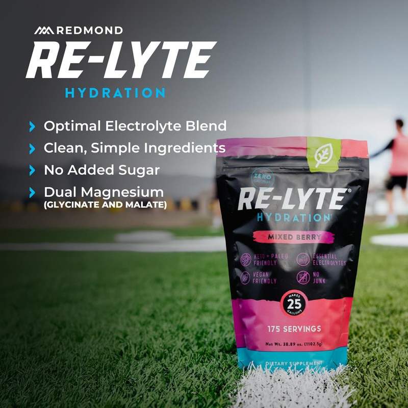 Re-Lyte Hydration Electrolyte Powder Bulk Pouch 175 Servings/Mixed Berry