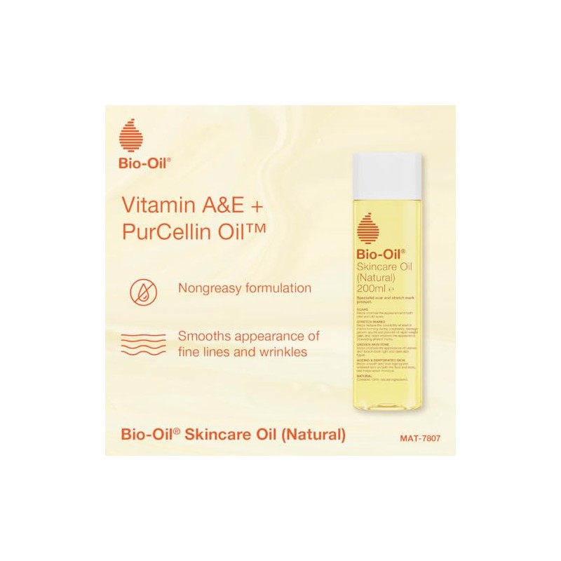 Bio-Oil Natural Skincare Oil for Scars and Stretch Marks, 200ml