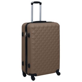 ZJMTOCYU Chic Brown Hardcase Trolley for Effortless Travel, Lightweight & Secure, Business Trips or Holidays