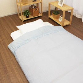 Blanket Cover, Gauze, Single Duvet Cover, 57.1 x 80.7 inches (145 x 205 cm), Duvet Cover (R6610, Blue)