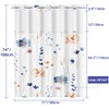 No Hook Floral Shower Curtain with Snap in Liner, Double