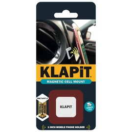 KLAPiT CELLMOUNT Magnetic Phone Holder - Ultra-Compact 1x1 Inch, Versatile Mount for Cars, Desks, Home & Office - High-Temperature Resistant, Universal Compatibility, No AC Vent Damage (Brown)