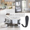 Mokife Pack of 8 Coat Hooks Black Matt Stainless Steel