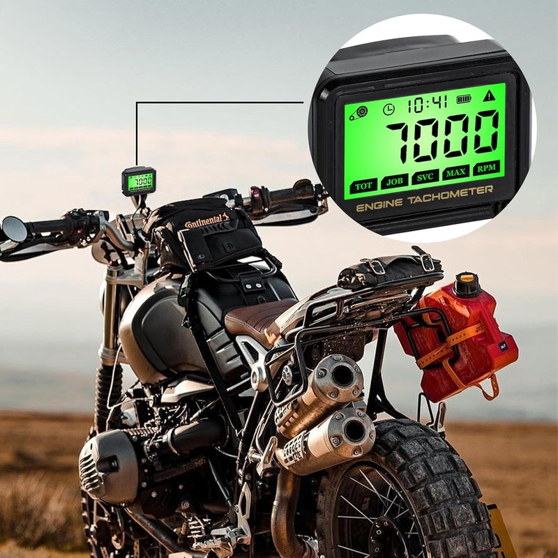 Small Engine Tachometer, Tachometer for Small Engines,Digital Tachometer, Motorcycle, Chainsaw,