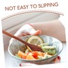 Hoement Wooden Kitchen Utensil Handle Fork Mixing Fork for Salad