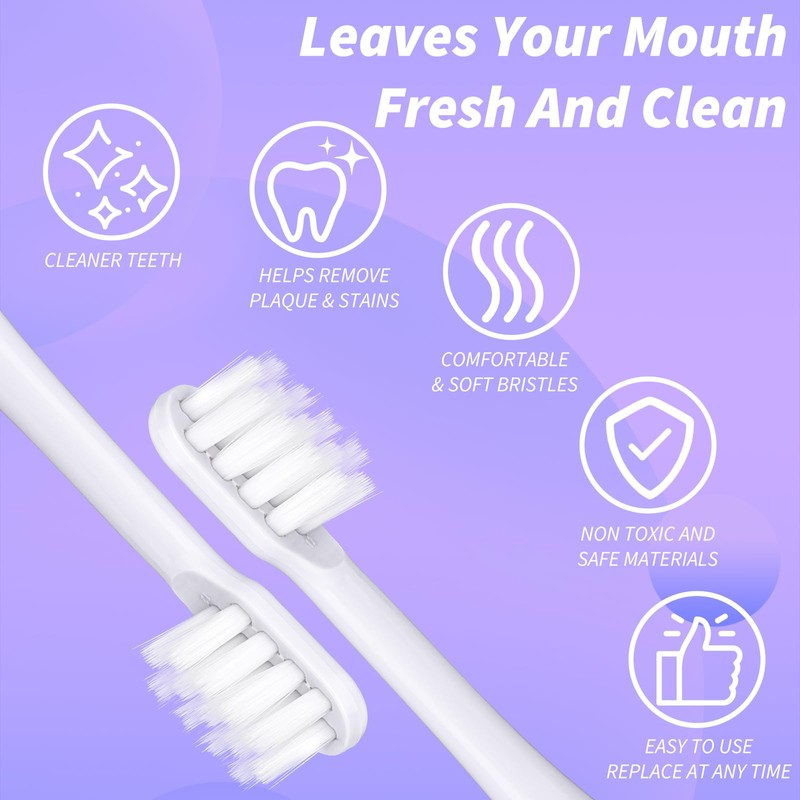 Toothbrush Replacement Heads Compatible with Hismile