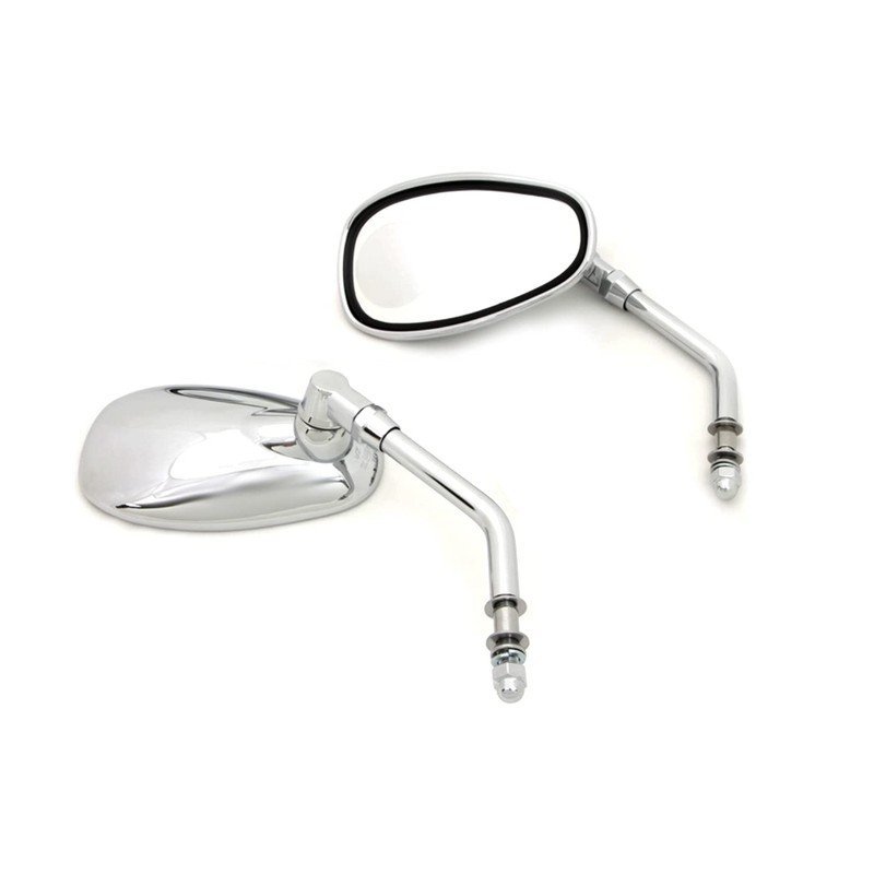 Motorcycle Split Vision Round Mirror Set