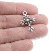 TierraCast 2 Silver Fleur-de-Lis Cross Pendants - DIY Bridal Keepsake