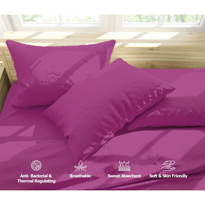 MistyMorning Pillow Cases 2 Pack, Soft & Premium Quality Bedding