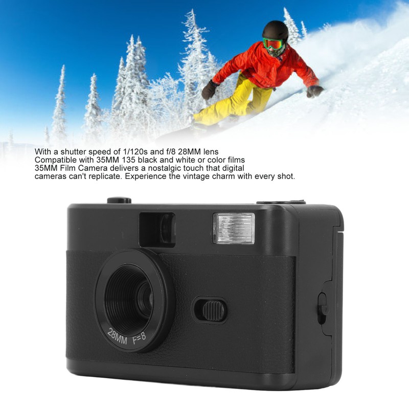 35MM Film Camera Reusable Lightweight Vintage Camera Built in Flash