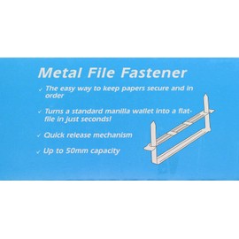 yyangz 50pcs/Box Metal File Fastener 2-Hole Metal Binder Clip Paper Fasteners Loose-Leaf Binding Clamp 8cm