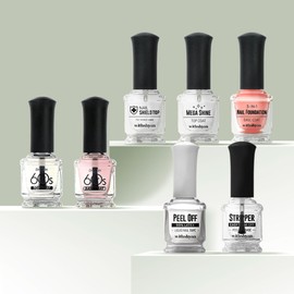 With Shan Manicure Basic 7 Types Collection (Base Coat, Top Coat, Nail Art Basic Self Nail), 3-IN-1 Nail Foundation / 위드샨 매니큐어 기초 7종 모음전 (베이스코트 탑코트 네일아트 기초 셀프네일), 3-IN-1 네일파운데이션