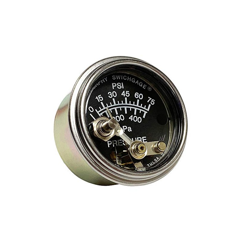 Murphy by Enovation Controls 20P7-75, 2" Pressure Swichgage w/Lockout, 0-75