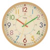 Foxtop Kids Wall Clock, Learning Clock Without Ticking Noises,12 Inch