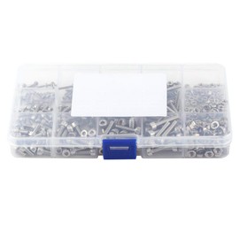 Yosoo 480 Piezas M2 M3 M4 Acero Inoxidable SS304 Cabeza Hexagonal Tapa Tornillos de Cabeza y Tuercas Tornillos de fijación Tornillos Juego de Surtido