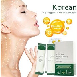4ml/20PCS Mascarilla de Colágeno, Mascarilla Reafirmante de Colágeno sin Lavado, Mascarilla Reafirmante de Colágeno Coreana, Mascarilla Humectante de Colágeno para Dormir, Mascarilla Hidratante Facial, Mascarilla Facial Ecológica