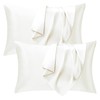 Set of 2 Pillow Covers, Double Sided Silk Texture, Reduces