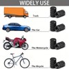 Tyre Valve Dust Caps, Black, 4 pcs/Pack, Anodized Aluminum Tyre
