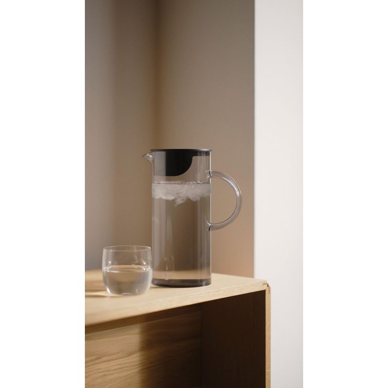 Stelton EM Water Jug Carafe with Lid 1.5 L Smoke