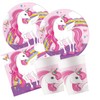 Procos - S Unicorn Rainbow Party Set, 52 Pieces, 16