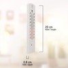 Lantelme Outdoor Thermometer, Indoor Thermometer, 20 cm, Plastic White Black