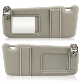 Hurotoms Left Driver & Right Passenger Side Sun Visor with Light and Sunroof, Beige Sunvisor for Toyota Venza 2009 2010 2011 2012 2013 2014 2015 2016, Replacement 74320-0T022-B1,74310-0T022-B1,1 Pair