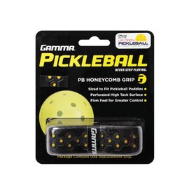 Gamma Sports Pickleball Honeycomb-Cushion Grip for Pickleball Paddles, Black/Yellow