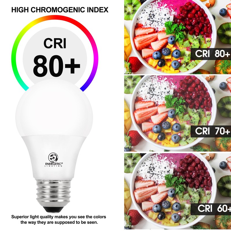 Energetic 24 Pack LED Light Bulbs 60 Watt Equivalent, A19
