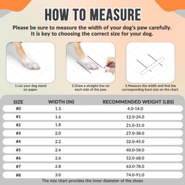 SlowTon Dog Boots for Injured Paws Waterproof, Breathable Paw Protectors with Reflective Strip Dual Adjustable Washable Non-Slip Shoes Comfortable Dog Snow Boot for Small Medium Large Dogs