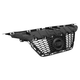 HECASA Front Upper Grille Compatible with 2020-2021 Nissan Versa S Sedan NI1200311 623105EF0A 62310-5EF0A Bumper Grill Assembly Plastic Black Replacement