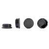 42mm Plastic End Caps, Black Round Tube Inserts, Pack of