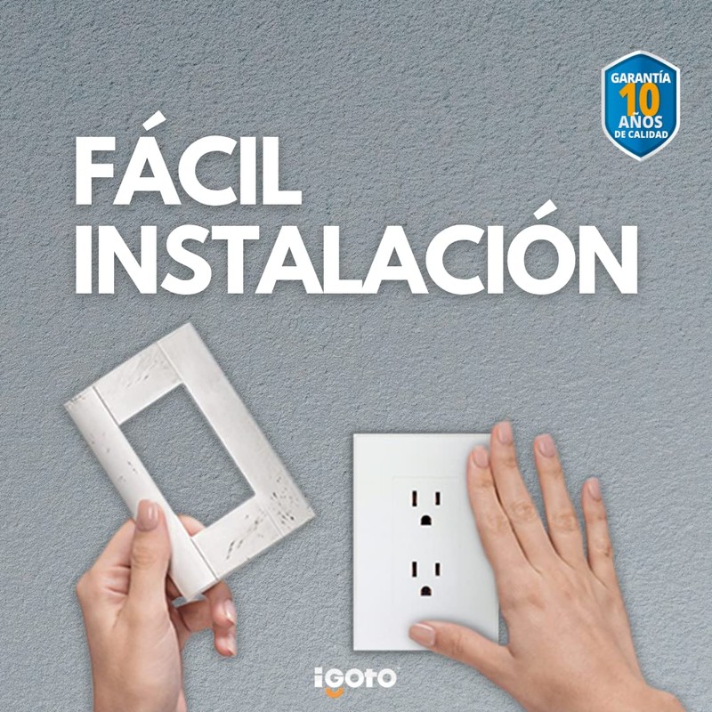 iGOTO PB105/2-B Contacto duplex aterrizados con Placa