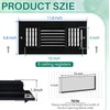 Datanly 6 Pcs Black 10 x 4 Inch Interior Size