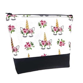 Unicorn and Eyelash cosmetic Bag or Makeup Bag