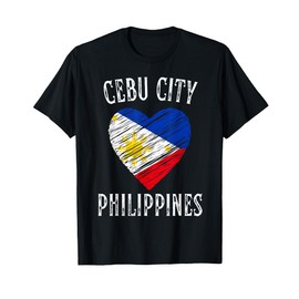 Philippines Flag Heart Cebu City City T-Shirt