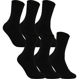 RS. Harmony Short socks for men, cotton quality soft edge, 6 Pairs - Black