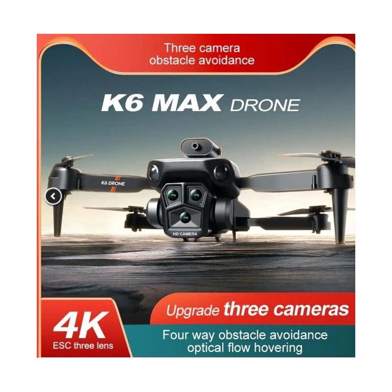 K6- Max 4K RC Professional Drones with 3 Cameras HD