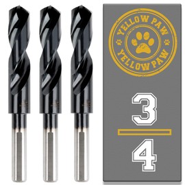 3/4 Inch Drill Bit (3 Pack) Industrial Grade M35 Cobalt Titanium Aluminum Nitrite - 3/4" Diameter & Total Length of 6" with Working Length of 3" Easily Drill Into Metal, Steel, & Aluminum