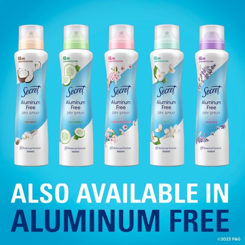 Secret Dry Spray Antiperspirant Deodorant for Women, 48hr Weightless Sweat
