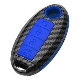 TANGSEN Funda para llave Compatible con Infiniti EX FX X G JX M Q QX Series para Nissan Altima Coupe Armada GTR Maxima Murano Cross CABRIOLET Pathfinder Rogue SENTRA Versa 4 botones entrada remota sin llave