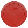 Pyrex 7201-PC 4-Cup Poppy Red Food Storage Replacement Lid (2-Pack)