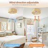 Glmthux Caged Ceiling Fan with Lights, Flush Mount 20" Boho
