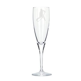 Ice Hockey Player Engraved Champagne Flute Glass, Sports Gift for men