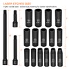 ARTIPOLY 20 Pieces 1/2" Drive Metric Deep Impact Socket Set,10mm-24mm