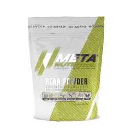 Meta Nutrition, BCAAS puros en polvo, BCAA Powder de Alta Pureza, 60 servicios, Aminoácidos de Cadena Ramificada, radio 2:1:, libre de rellenos, Libre