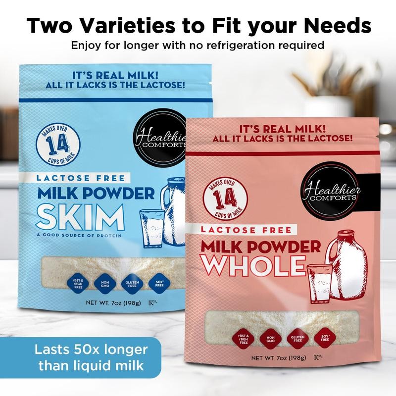 HEALTHIER COMFORTS Lactose Free Skim Milk Powder - Title: 21