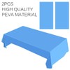 Jepeux 2 Packaging Light Blue Plastic Tablecloth, 54 inch x108