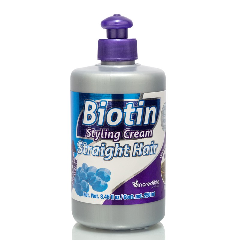 Crema para Peinar con Biotina y Queratina para Cabello Liso