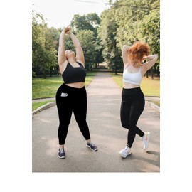 MOREFEEL Plus Size Leggings for Women with Pockets-Stretchy X-4XL Tummy Control High Waist Workout Black Yoga Pants